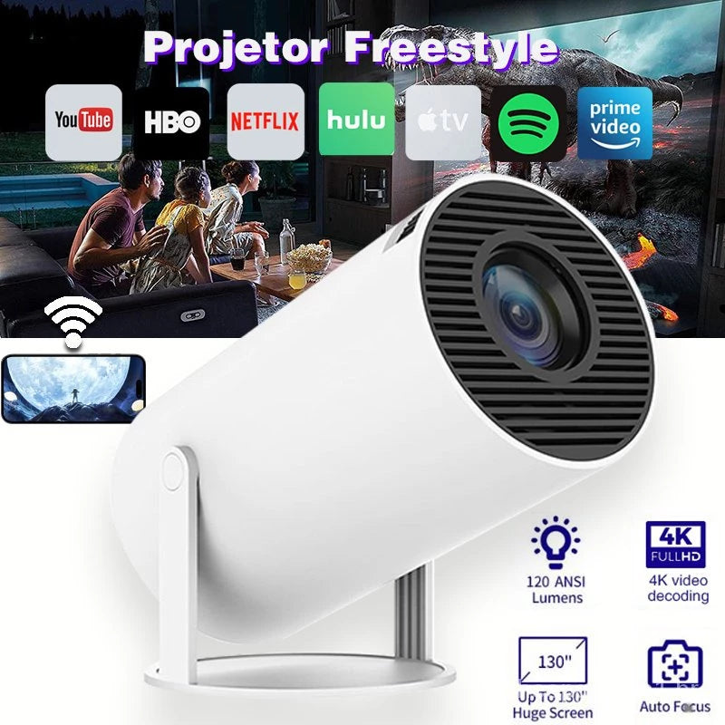 Projetor Retrátil Wifi 4K