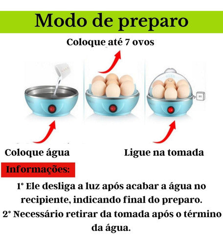 Cozedor Ovos Máquina De Cozinhar A Vapor Egg Cooker 220v