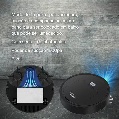 Aspirador De Pó Robô Automático Doméstico Recarregável