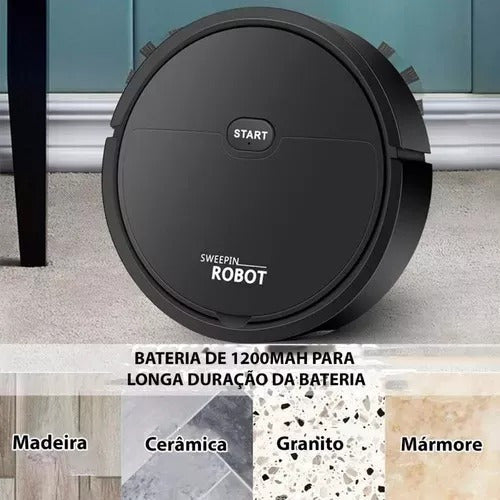 Aspirador De Pó Robô Automático Doméstico Recarregável