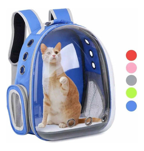 Mochila Bolsa Pet Astronauta Visão Panorâmica Cachorro Gato